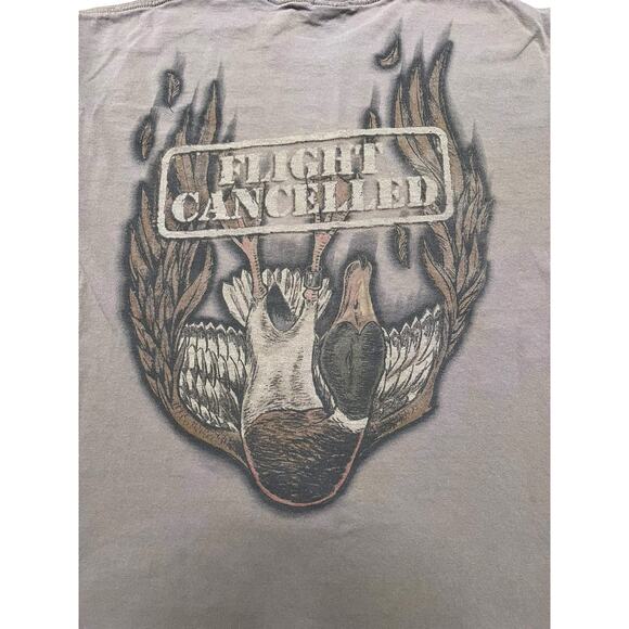 Vintage Bone Head Outfitters Hunting T Shirt - Flight Canceled Graphic Tee - M - Picture 2 of 8